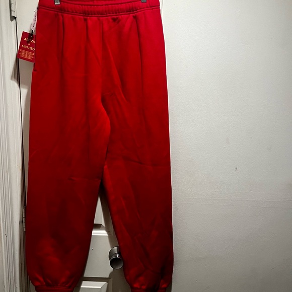 NWT Aritzia X Min Heo Lunar NY Mega flashing red joggers/ sweatpants - Picture 9 of 16